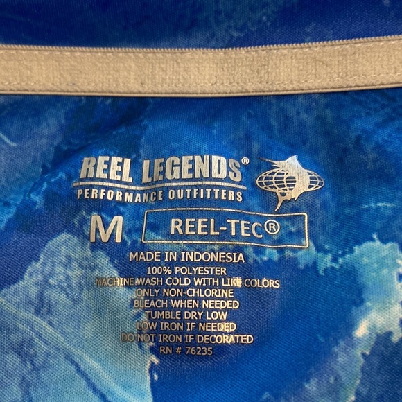 Reel Legends Man Shirt size M BNWOT length 28” pit to pit 40” perfect for summer - Picture 7 of 8